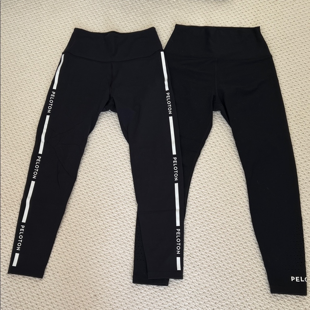 Like new! Set of two Peloton black leggings size small